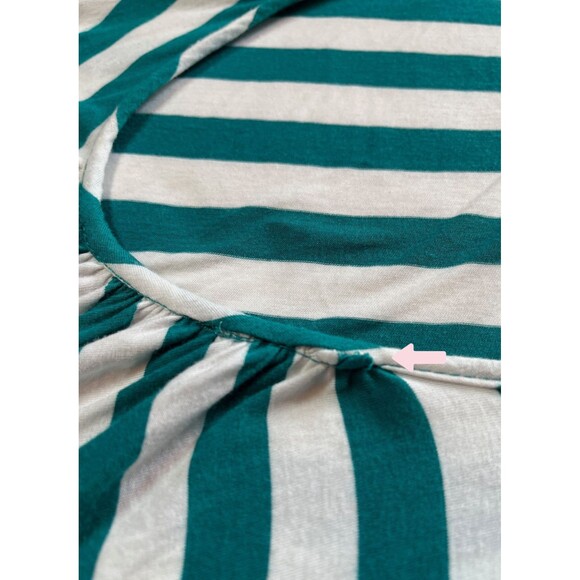 Paradise Maxi Dress Blue White Striped Backless‎ Sleeveless Asymmetrical Hem  L - Picture 9 of 15